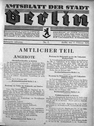 1929,7: Nr. 7, 17. Februar 1929