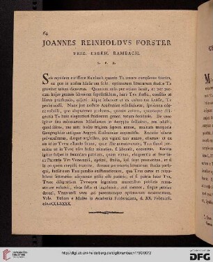 Johannes reinholdvs Forster