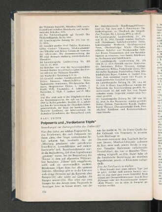 Potpourris und "Verdorbene Töpfe". Bemerkungen zur Kulturgeschichte des Duftes (II).