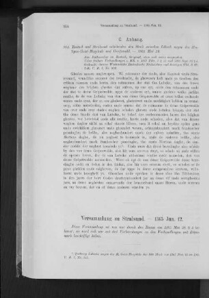 Versammlung zu Stralsund. - 1365 Jun. 12.