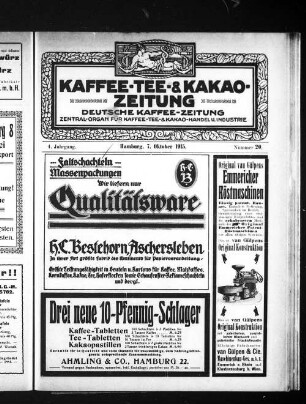 Nummer 20. 7. Oktober 1915