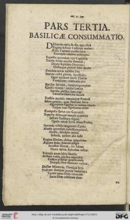 Pars Tertia