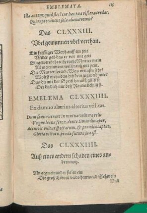 Emblema CLXXXIIII. Ex damno alterius alterius vtilitas.