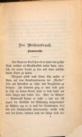 Nur für Natur! : Humoresken