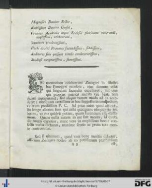 Vita Viri Incomparabilis Joh. Rudolphi Zwingeri.