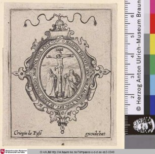 O magnum pietatis opus mors mortua tunc est, in ligno quando mortua vita fuit [Die Kreuzigung Christi mit Maria und Maria Magdalena; The Calvary]