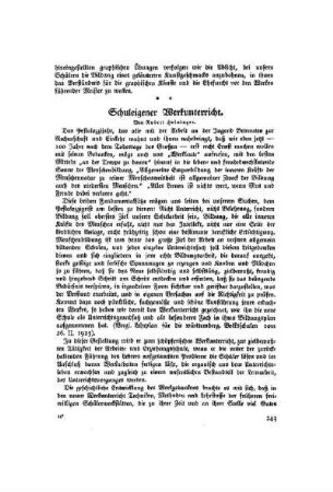 Schuleigener Werkunterricht