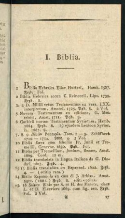 I. Biblia