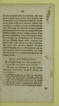 Arius und Athanasius