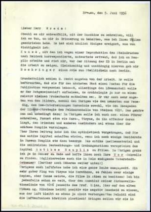 W. Schaefer an W. Wrede