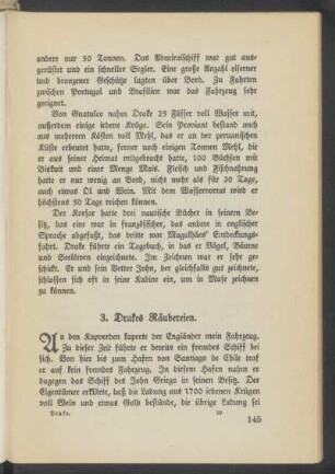 3. Drakes Räubereien.