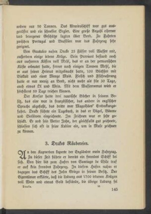 3. Drakes Räubereien.