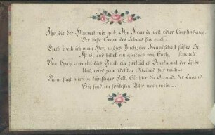 Widmungsblatt von Johann August Traugott Hiehle