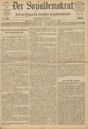 No 42. Donnerstag, 15. Oktober 1885.