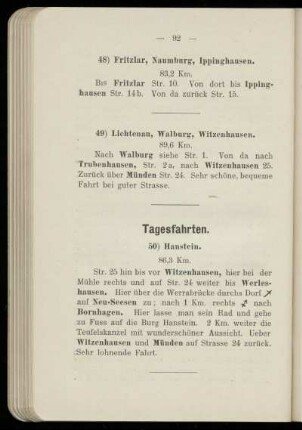 49) Lichtenau, Walburg, Witzenhausen