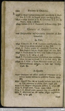 Rhetores et Oratores cum Scriptoribus inscriptionum recentior. et Emblematicis