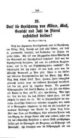 Darf die Bezeichnung von Münze, Maß, Gewicht und Zahl im Plukarl unflektiert bleiben?