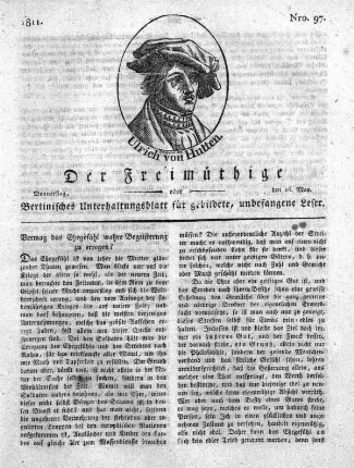 Nro. 97, Donnerstag, den 16. May 1811