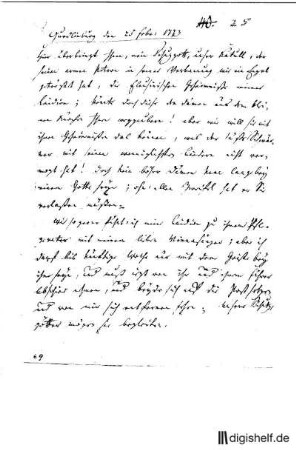 25: Brief von Wilhelm Heinse an Johann Wilhelm Ludwig Gleim