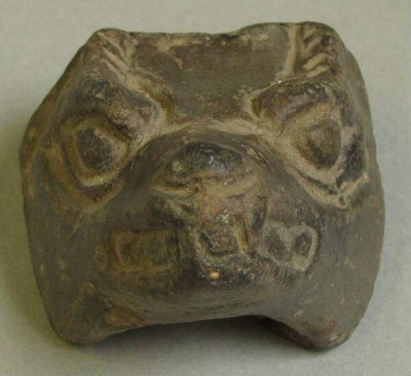 Animal head made of clay