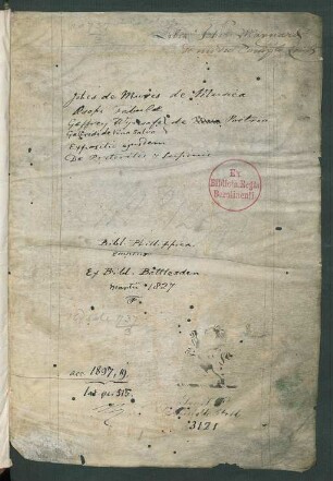 Inhalts- und Kaufvermerke, 1827