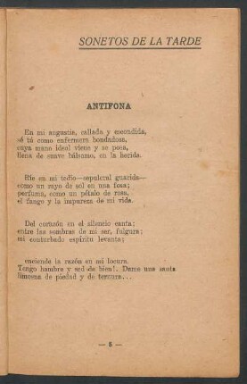 Sonetos de la tarde