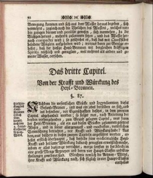 Das dritte Capitel. Von der Krafft und Würckung des Heyl-Bronnen.