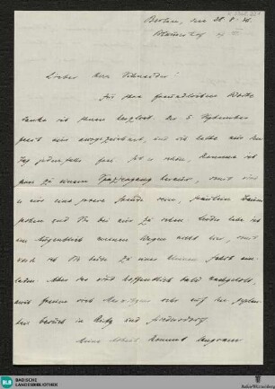 Brief von Ludwig Wolde (Dr. jur.) an Reinhold Schneider - K 3368, 221