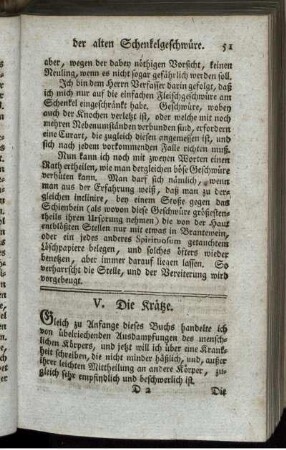 V. Die Krätze.