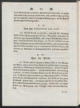 §. 19. Von den Institutionibus juris civilis