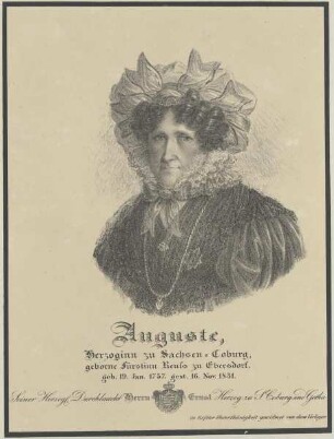 Bildnis der Auguste von Sachsen-Coburg