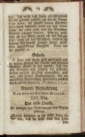 Neunte Betrachtung. Von den höllischen Peinen.