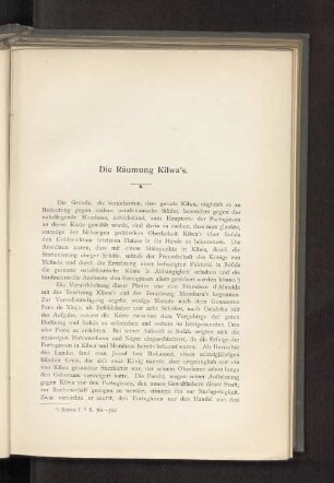 Die Räumung Kilwa's.
