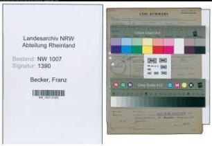 Entnazifizierung Franz Becker , geb. 03.10.1888 (Baufuehrer)