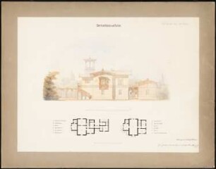 Gärtnerhaus mit Salon: 2 Grundrisse, Ansicht
