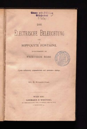 Die electrische Beleuchtung