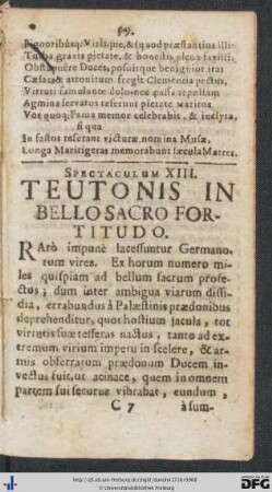 Spectaculum XIII.
