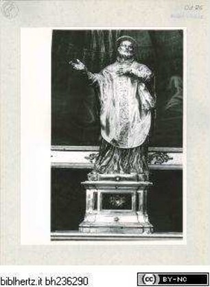 Statuette des heiligen Filippo Neri mit Reliquiendepositorium