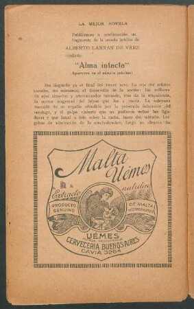 "Alma infacta" : (Aparecerá en el número próximo)