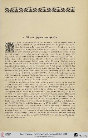 A. Niccolo Pisano und Giotto