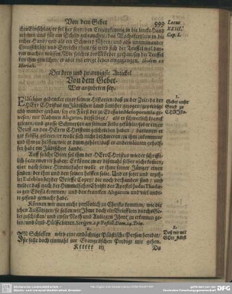 Der drey und zwantzigste Artickel Von dem Gebet