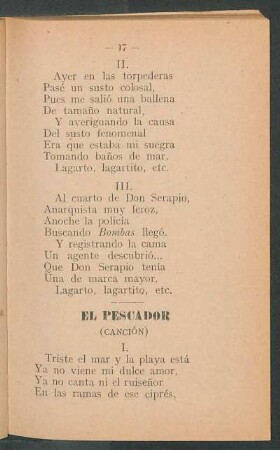 El pescador : (Canción)