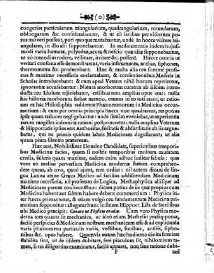 Epistola de statu medicinae modernae