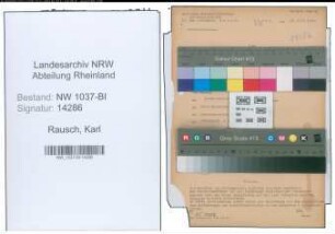 Entnazifizierung Karl Rausch , geb. 20.09.1912 (Steinmetz)