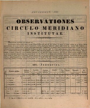Observationes astronomicae in Specula Regia Monachiensi institutae et regio jussu publicis impensis editae : observationes anno ... factas continens, 10 = 5. 1835/37 (1842)