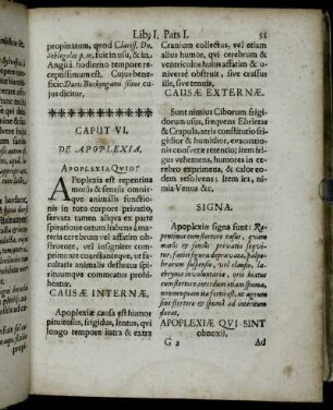 Caput VI. De Apoplexia.