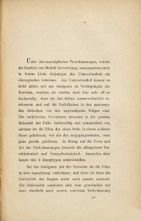 Über Osteotomie bei rachitischen Curvaturen des Unterschenkels : Inaug.-Diss.