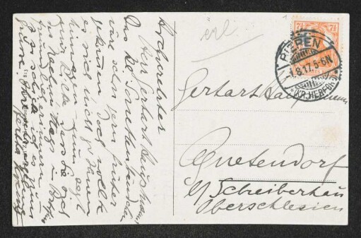 Brief von Hertha von König an Gerhart Hauptmann