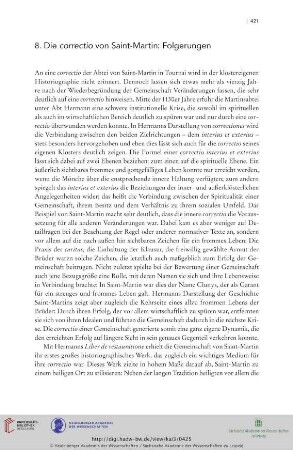 8. Die correctio von Saint-Martin: Folgerungen