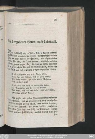 Am dreyzehnten Sonnt. nach Trinitatis.